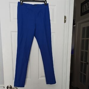 LUXE by Eric Signature Royal Blue Side Zip Skinny Ankel Pant Size 2